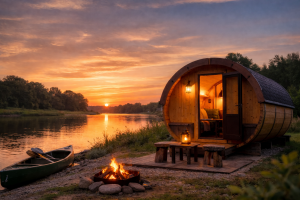 sonnenuntergang-am-flussufer-mit-schlaffass